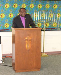 Bishop Muyombo speaking at Asbury North